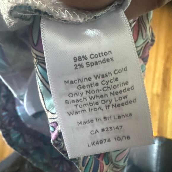 Talbots Blue & Purple Shell Print Skirt | Fan Pattern | Size 12 - Picture 6 of 6